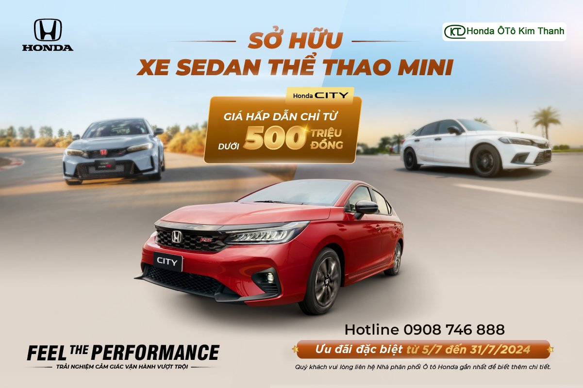 CHƯƠNG TRÌNH KHUYẾN MÃI CÁC DÒNG XE Ô TÔ HONDA THÁNG 7 NĂM 2024